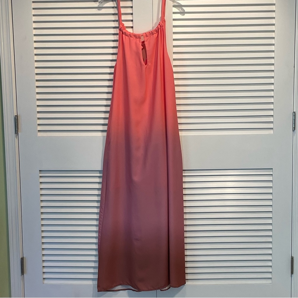 Evereve Roan + Ryan Lola Halter Maxi Dress Pink Purple Ombre Resort Vacation XS